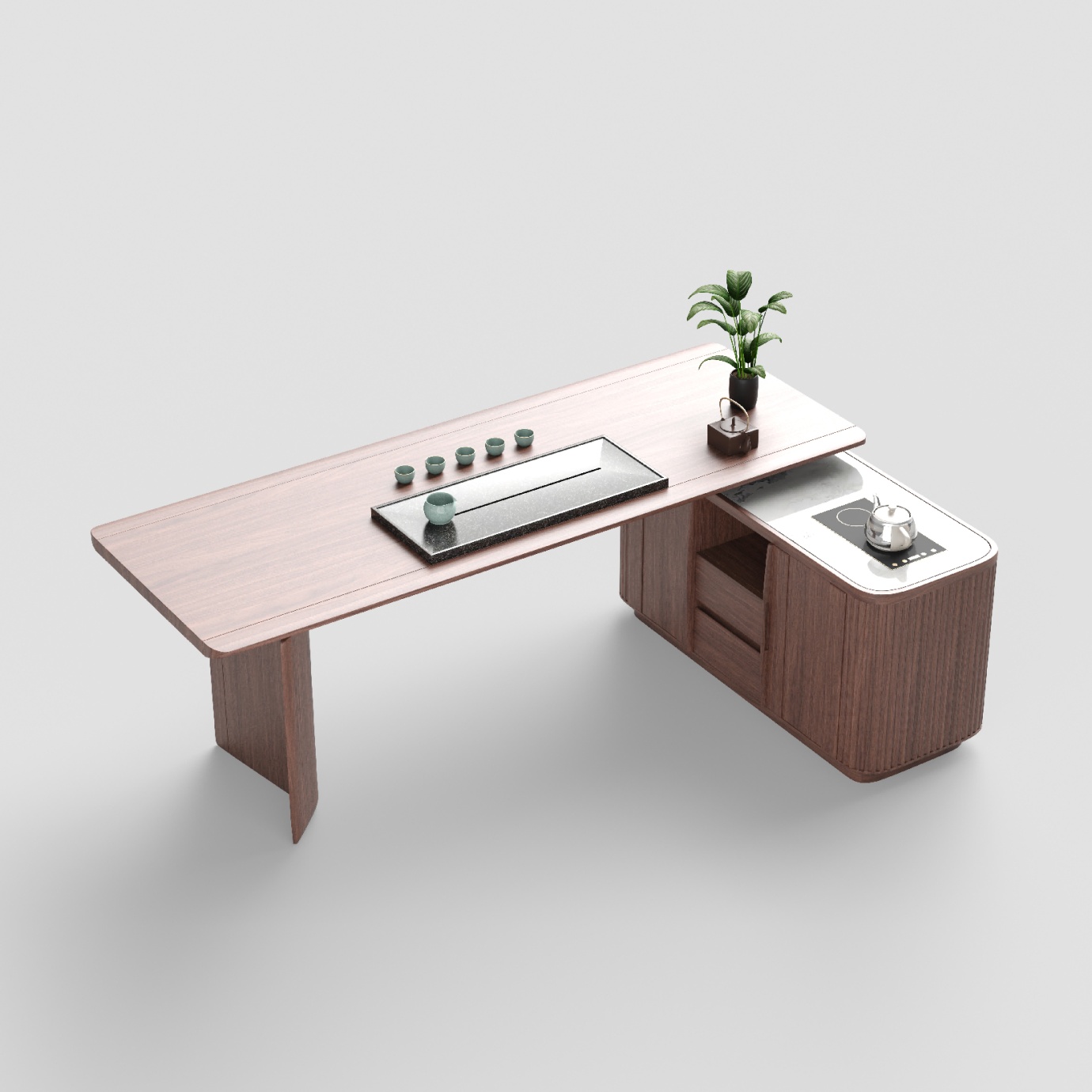 Y-L301茶桌+茶水柜